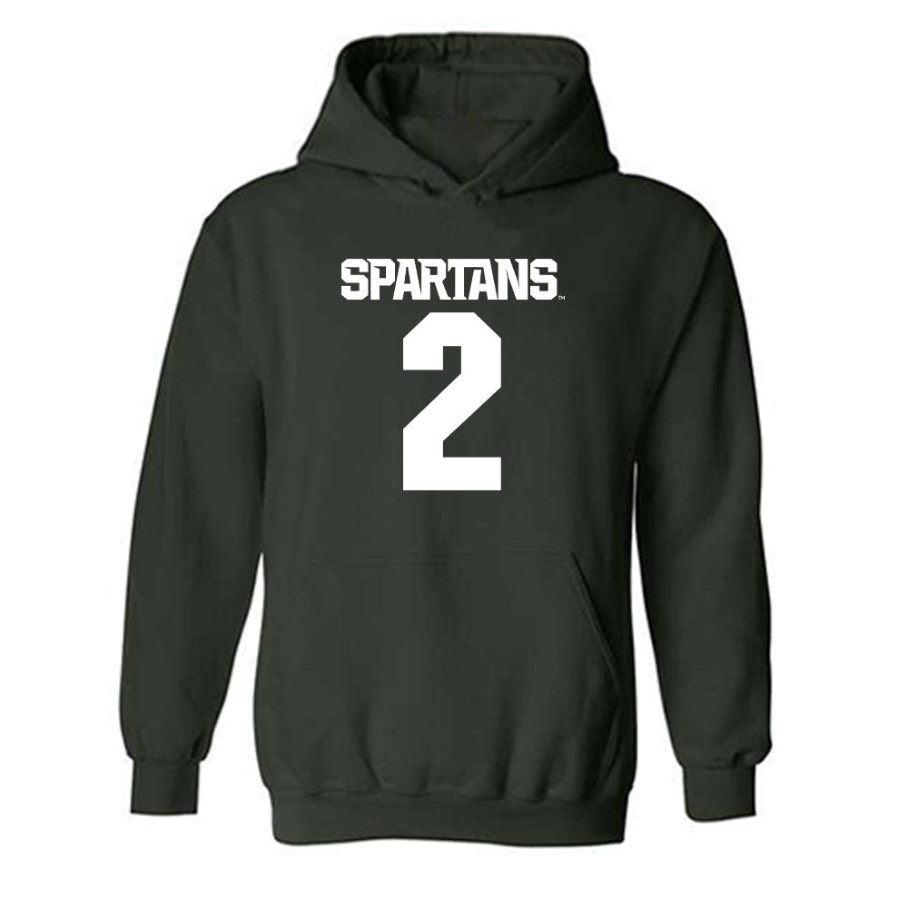 Michigan State - NCAA Softball : Zoie Bernard - Generic Shersey Hooded Sweatshirt-0