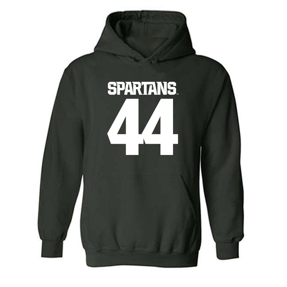 Michigan State - NCAA Baseball : Isaiah Domey - Generic Shersey Hooded Sweatshirt-0