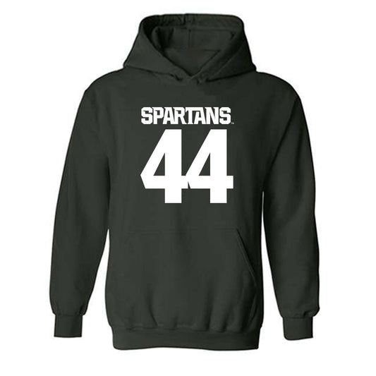 Michigan State - NCAA Baseball : Isaiah Domey - Generic Shersey Hooded Sweatshirt-0