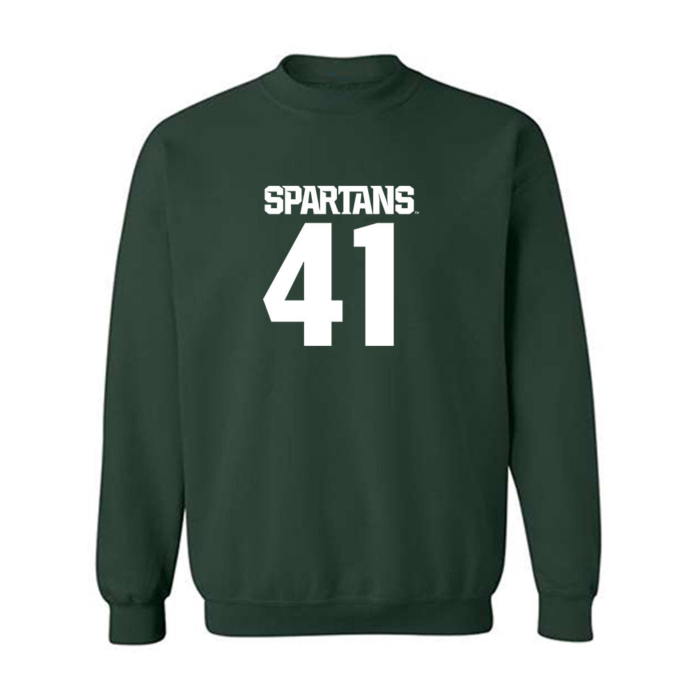 Michigan State - NCAA Football : Jaxson Wilson - Generic Shersey Crewneck Sweatshirt-0