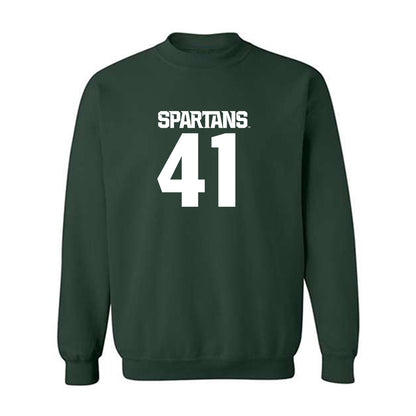 Michigan State - NCAA Football : Jaxson Wilson - Generic Shersey Crewneck Sweatshirt-0