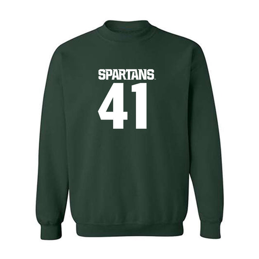 Michigan State - NCAA Football : Jaxson Wilson - Generic Shersey Crewneck Sweatshirt-0