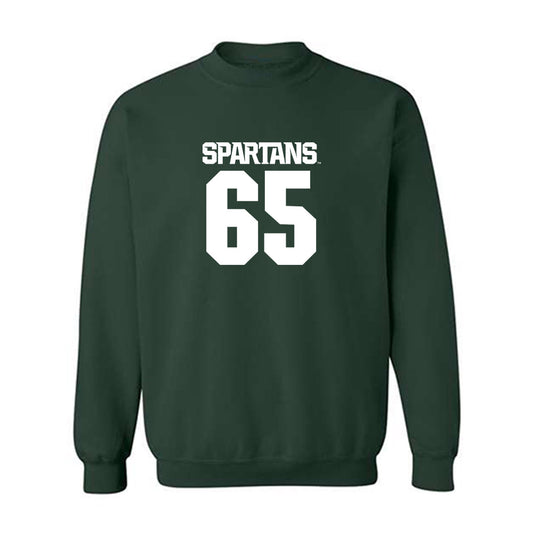 Michigan State - NCAA Football : Cole Bertke - Generic Shersey Crewneck Sweatshirt-0
