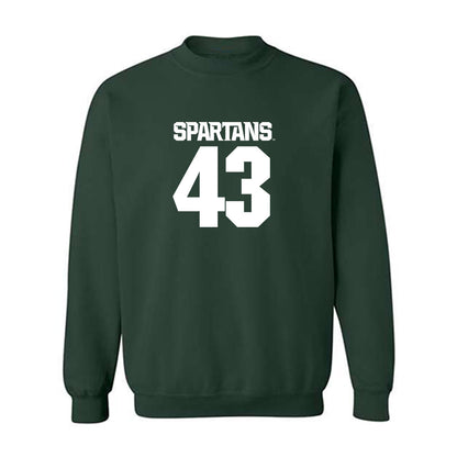 Michigan State - NCAA Baseball : Bobby Crane - Generic Shersey Crewneck Sweatshirt-0