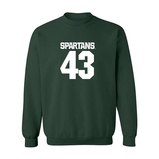 Michigan State - NCAA Baseball : Bobby Crane - Generic Shersey Crewneck Sweatshirt-0