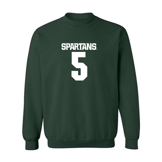 Michigan State - NCAA Women's Volleyball : Makya Clayton - Generic Shersey Crewneck Sweatshirt-0