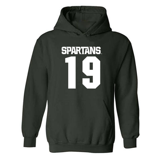 Michigan State - NCAA Women's Volleyball : Hayley Ogden - Generic Shersey Hooded Sweatshirt-0