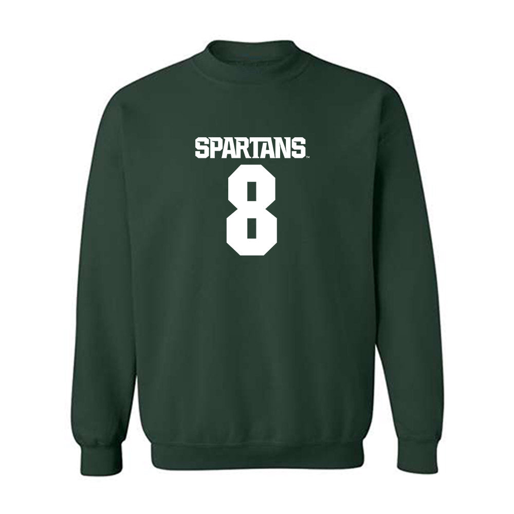 Michigan State - NCAA Football : Trey Lisle III - Generic Shersey Crewneck Sweatshirt-0