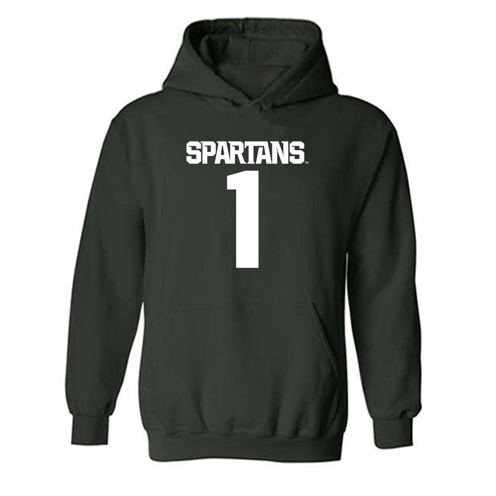 Michigan State - NCAA Baseball : Ryan McKay - Generic Shersey Hooded Sweatshirt-0