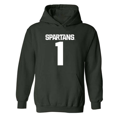 Michigan State - NCAA Baseball : Ryan McKay - Generic Shersey Hooded Sweatshirt-0