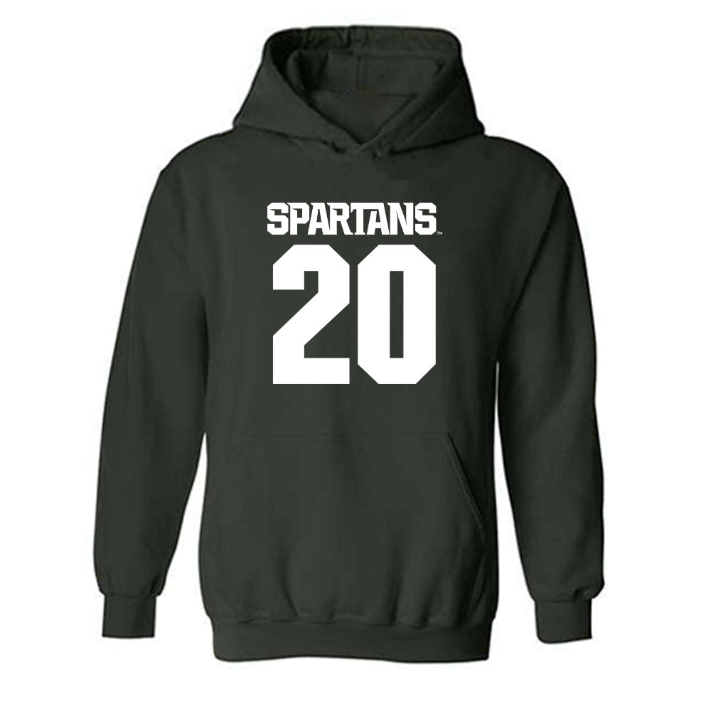 Michigan State - NCAA Women's Field Hockey : Ellie Kendall - Generic Shersey Hooded Sweatshirt-0