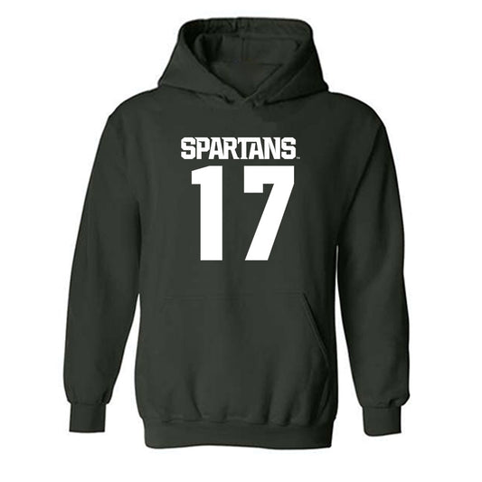 Michigan State - NCAA Men's Soccer : Peter Soudan - Generic Shersey Hooded Sweatshirt-0