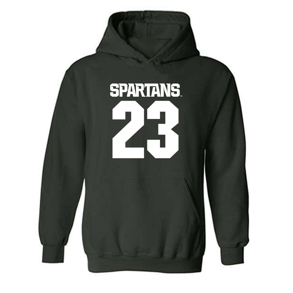 Michigan State - NCAA Men's Soccer : Leo Conneh - Generic Shersey Hooded Sweatshirt-0