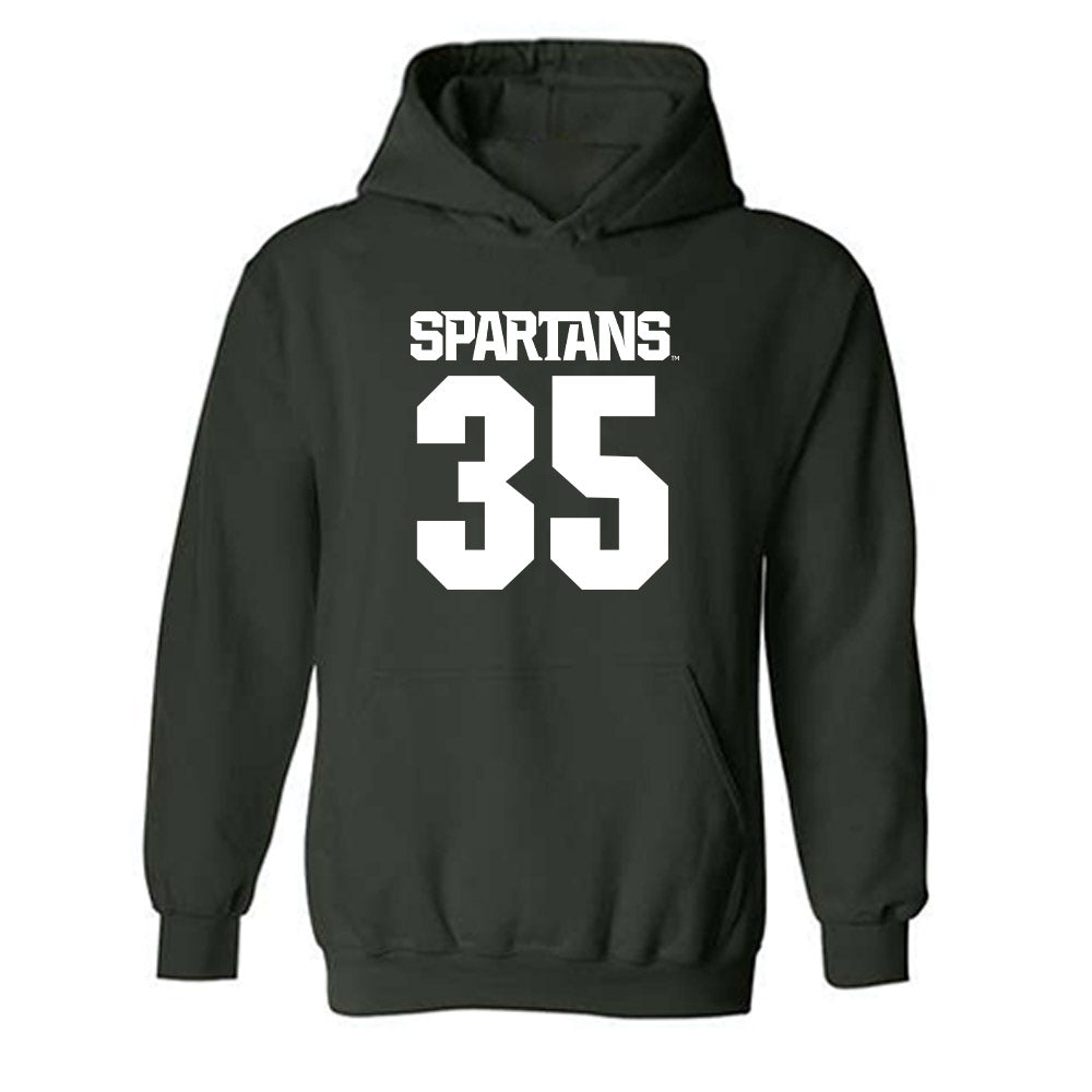 Michigan State - NCAA Men's Basketball : Jesse McCulloch - Generic Shersey Hooded Sweatshirt-0