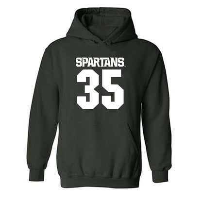 Michigan State - NCAA Men's Basketball : Jesse McCulloch - Generic Shersey Hooded Sweatshirt-0