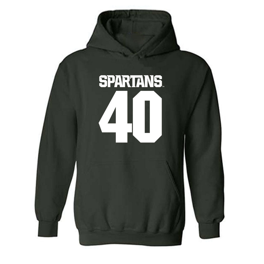 Michigan State - NCAA Men's Basketball : Brennan Walton - Generic Shersey Hooded Sweatshirt-0