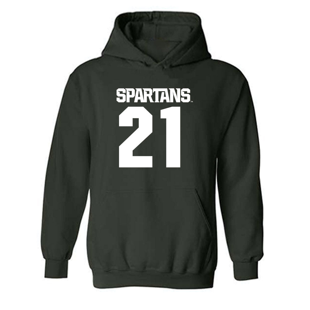 Michigan State - NCAA Women's Soccer : Eden Bretzer - Generic Shersey Hooded Sweatshirt-0
