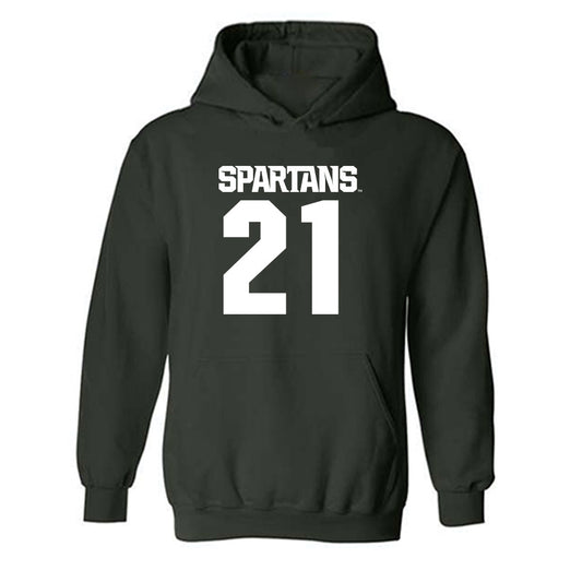 Michigan State - NCAA Women's Soccer : Eden Bretzer - Generic Shersey Hooded Sweatshirt-0