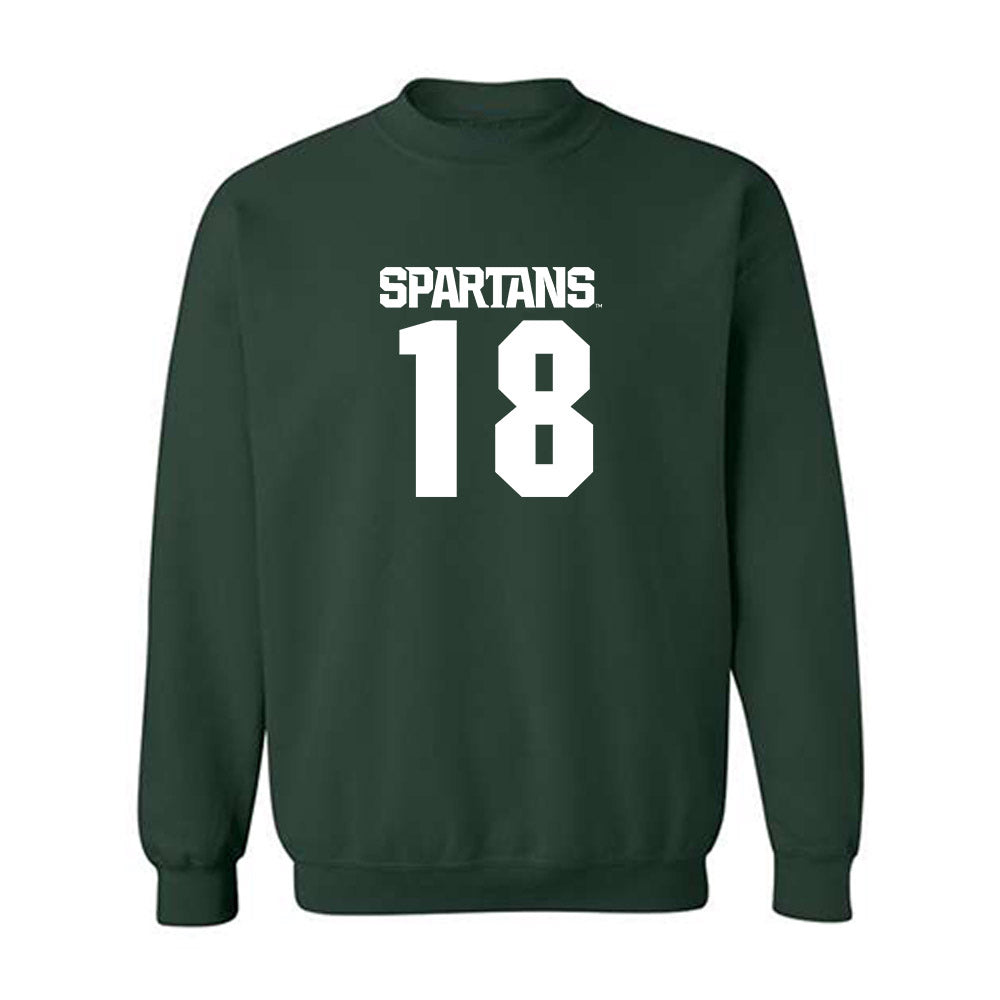 Michigan State - NCAA Women's Volleyball : Breccan Scheck - Generic Shersey Crewneck Sweatshirt-0
