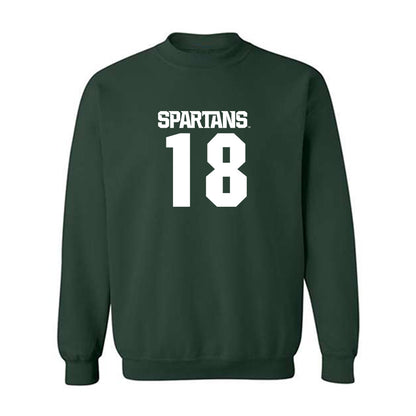 Michigan State - NCAA Women's Volleyball : Breccan Scheck - Generic Shersey Crewneck Sweatshirt-0