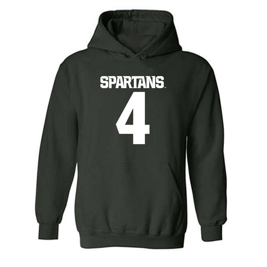 Michigan State - NCAA Men's Soccer : Conner O'Keefe - Generic Shersey Hooded Sweatshirt-0