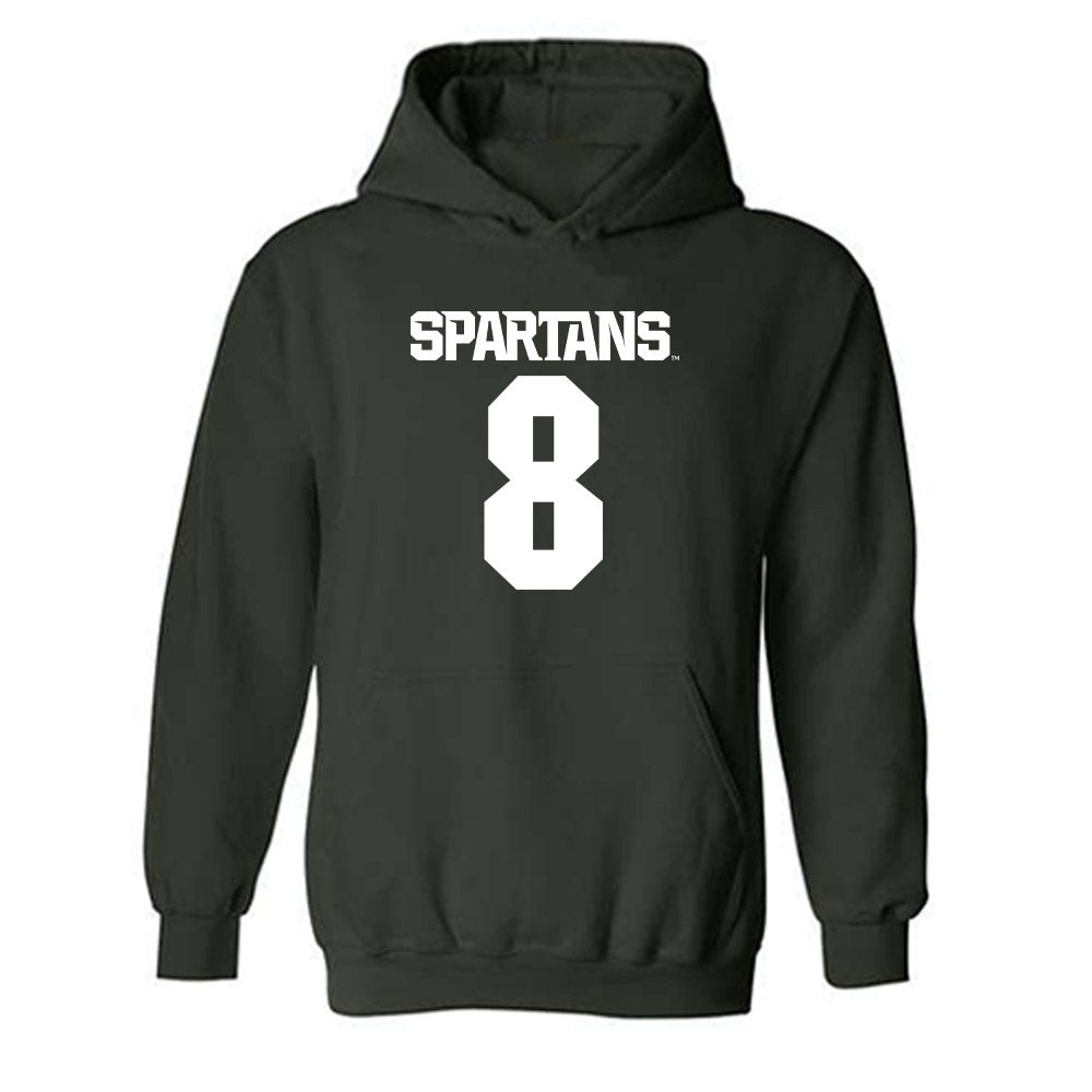 Michigan State - NCAA Football : Trey Lisle - Generic Shersey Hooded Sweatshirt-0