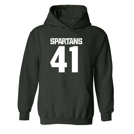 Michigan State - NCAA Football : Jaxson Wilson - Generic Shersey Hooded Sweatshirt-0
