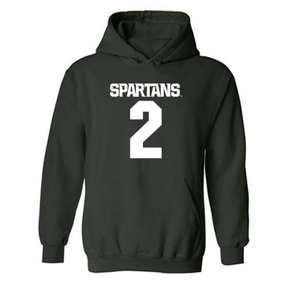 Michigan State - NCAA Men's Soccer : William Eby - Generic Shersey Hooded Sweatshirt-0