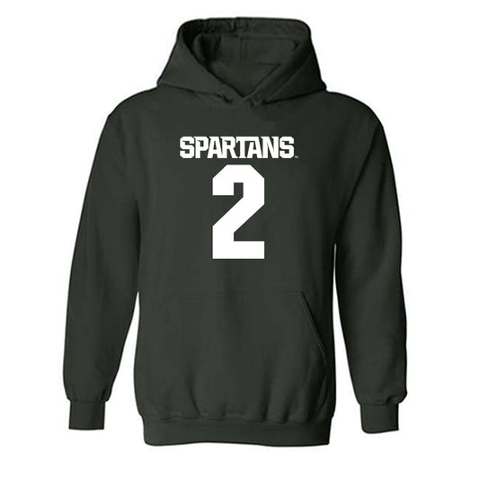 Michigan State - NCAA Men's Soccer : William Eby - Generic Shersey Hooded Sweatshirt-0
