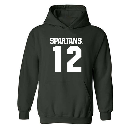 Michigan State - NCAA Women's Basketball : Isa Alexander - Generic Shersey Hooded Sweatshirt-0
