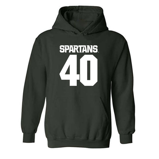 Michigan State - NCAA Football : Tarik Ahmetbasic - Generic Shersey Hooded Sweatshirt-0