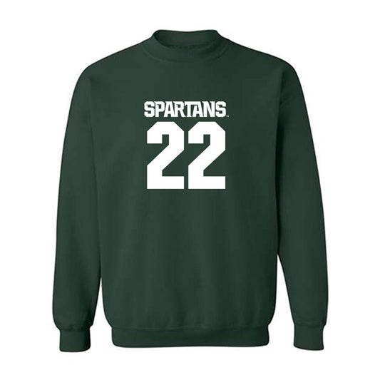 Michigan State - NCAA Women's Volleyball : Carmen Waye - Generic Shersey Crewneck Sweatshirt-0