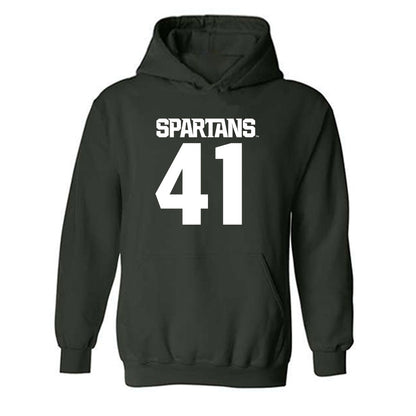 Michigan State - NCAA Football : Jaxson Wilson - Generic Shersey Hooded Sweatshirt-0
