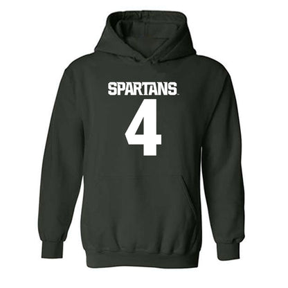 Michigan State - NCAA Women's Volleyball : Madi Andrews - Generic Shersey Hooded Sweatshirt-0