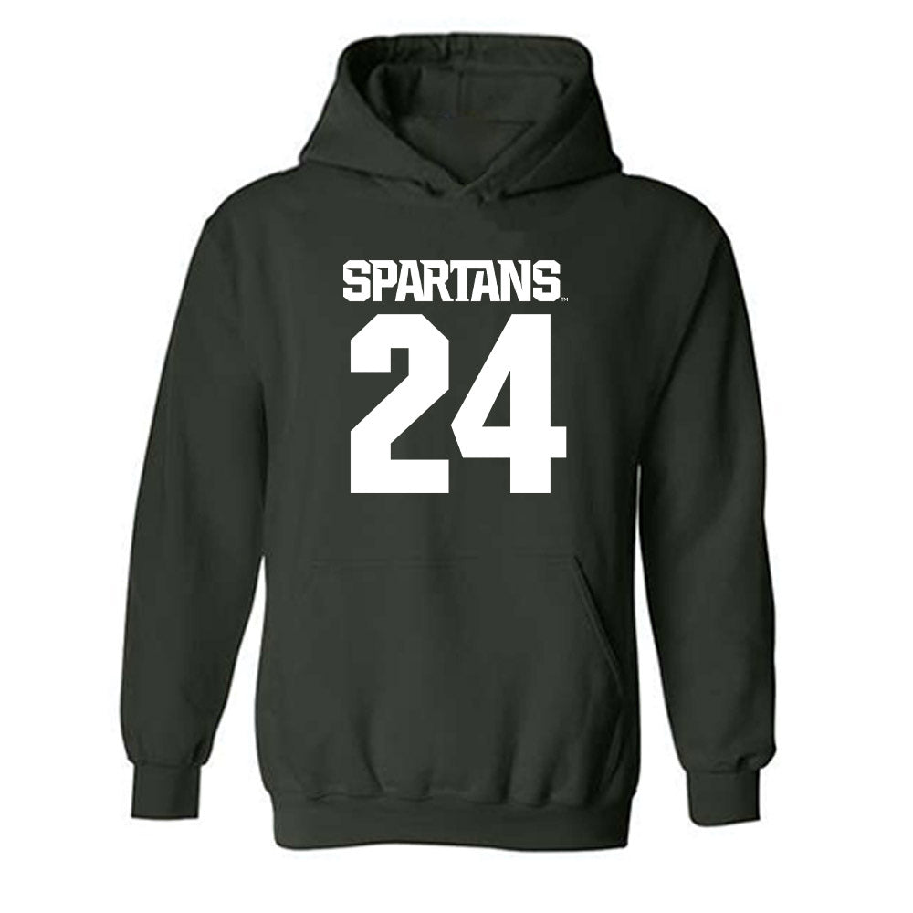 Michigan State - NCAA Men's Soccer : Mohamed Saad - Generic Shersey Hooded Sweatshirt-0