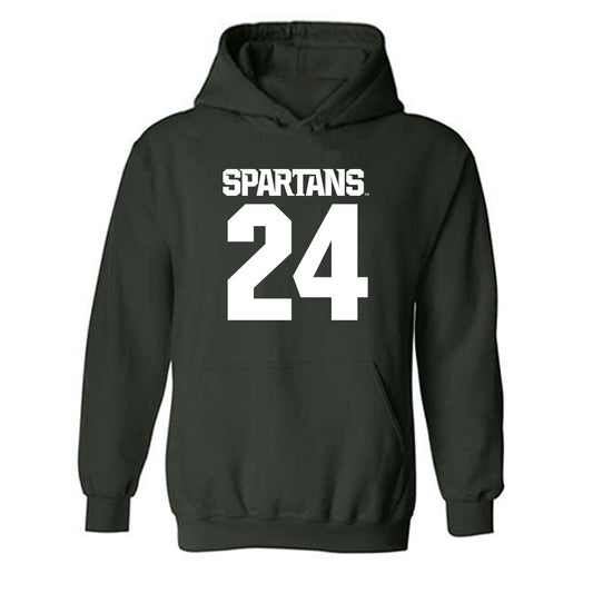 Michigan State - NCAA Men's Soccer : Mohamed Saad - Generic Shersey Hooded Sweatshirt-0