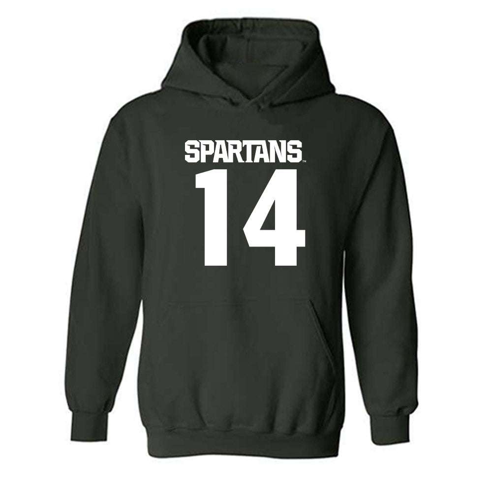 Michigan State - NCAA Football : Bryson Williams - Generic Shersey Hooded Sweatshirt-0