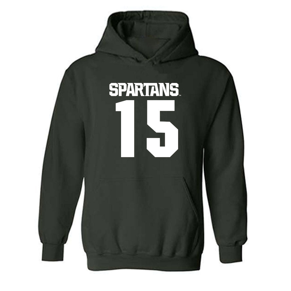 Michigan State - NCAA Women's Soccer : Julia Belli - Generic Shersey Hooded Sweatshirt-0