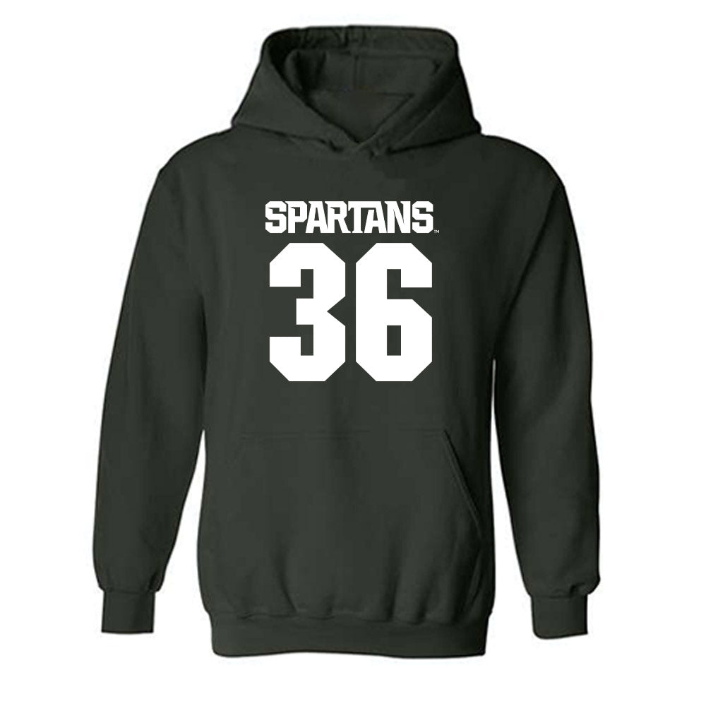 Michigan State - NCAA Football : Leonard Ah You - Generic Shersey Hooded Sweatshirt-0
