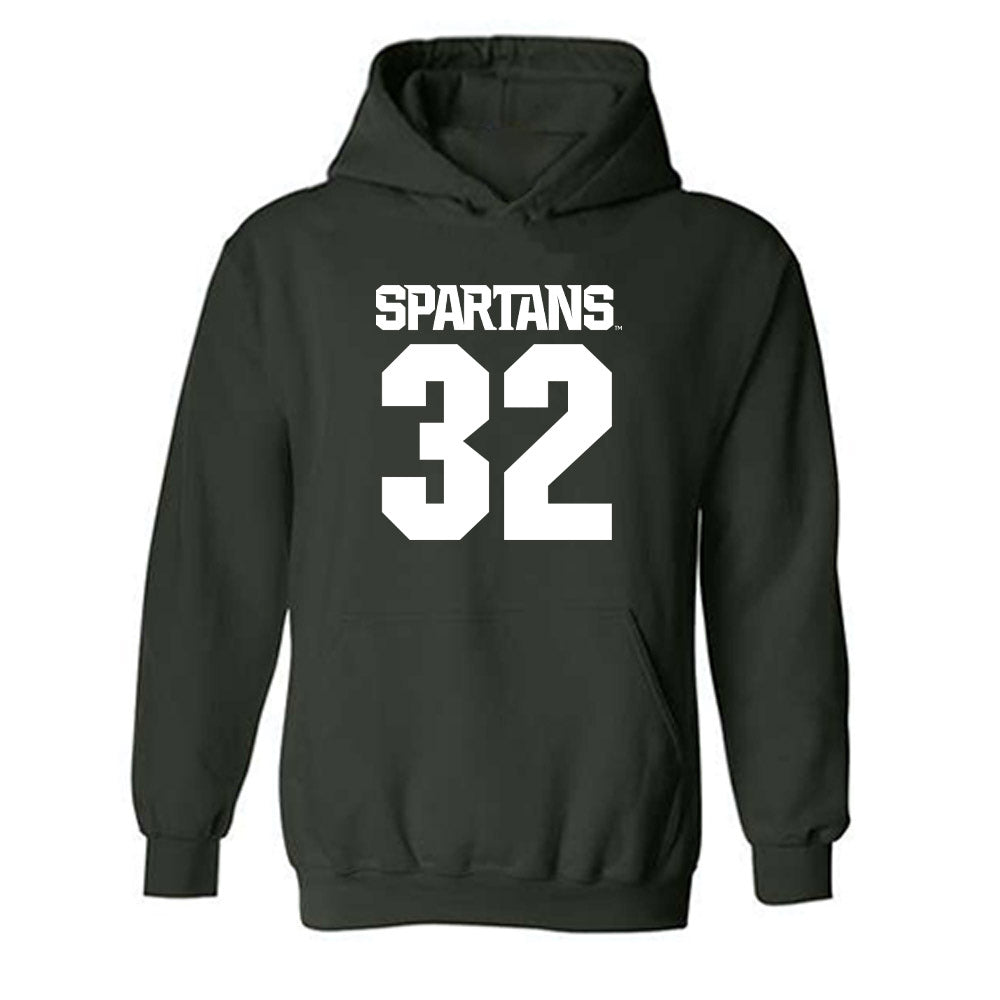 Michigan State - NCAA Football : Evan Young - Generic Shersey Hooded Sweatshirt-0