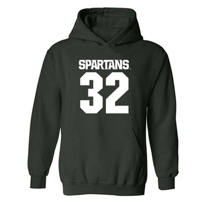 Michigan State - NCAA Football : Evan Young - Generic Shersey Hooded Sweatshirt-0