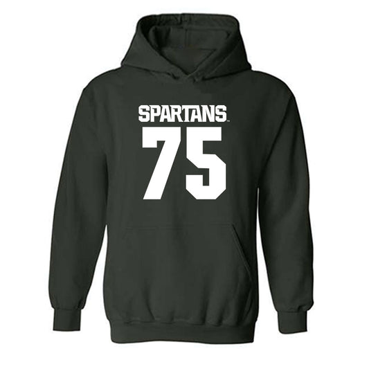 Michigan State - NCAA Football : Benjamin Murawski - Generic Shersey Hooded Sweatshirt-0