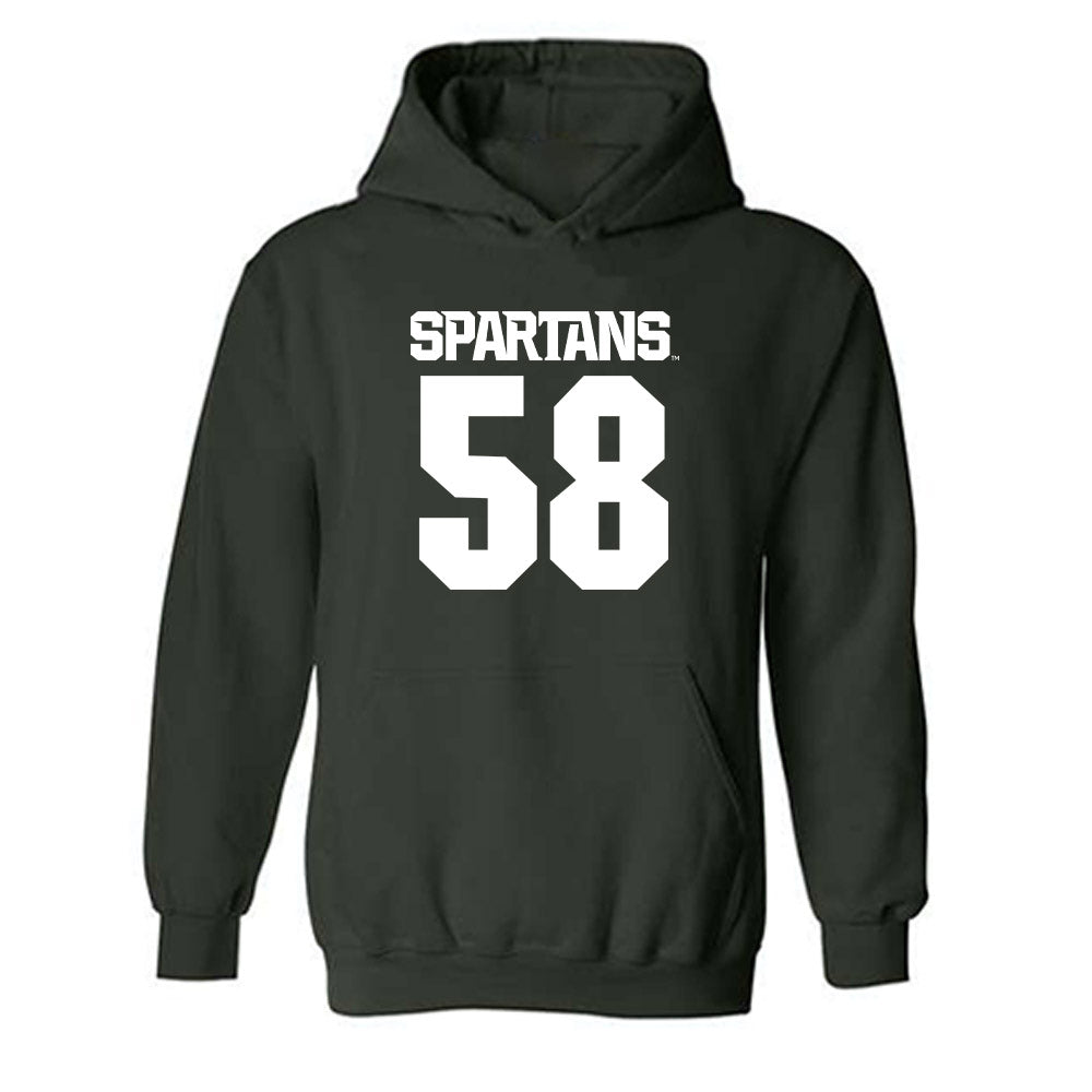 Michigan State - NCAA Football : Conner Moore - Generic Shersey Hooded Sweatshirt-0