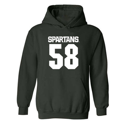 Michigan State - NCAA Football : Conner Moore - Generic Shersey Hooded Sweatshirt-0