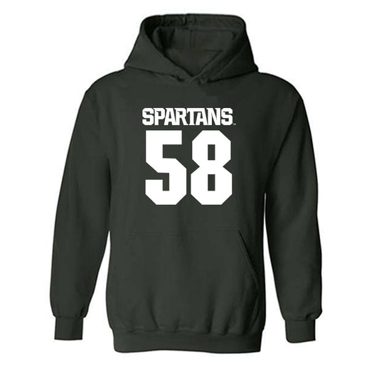 Michigan State - NCAA Football : Conner Moore - Generic Shersey Hooded Sweatshirt-0