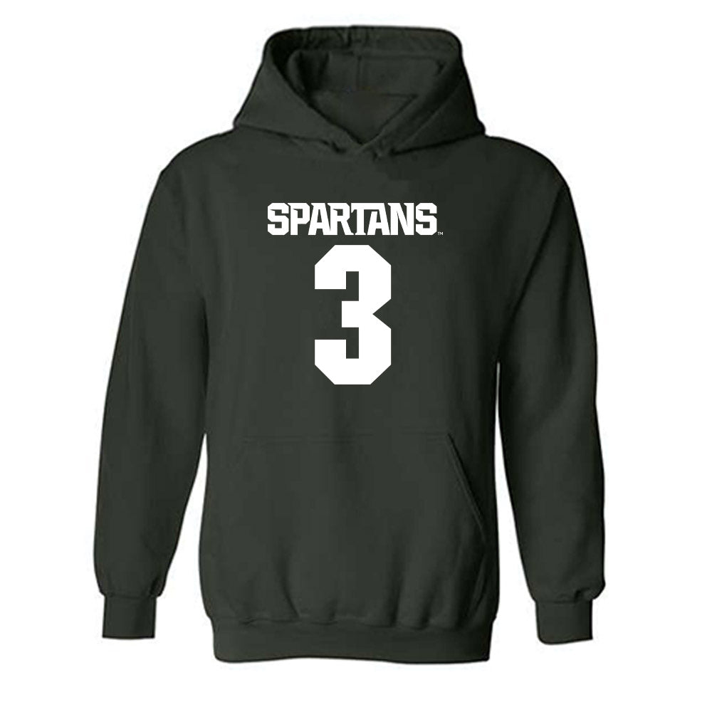 Michigan State - NCAA Men's Soccer : Jared Smid - Generic Shersey Hooded Sweatshirt-0