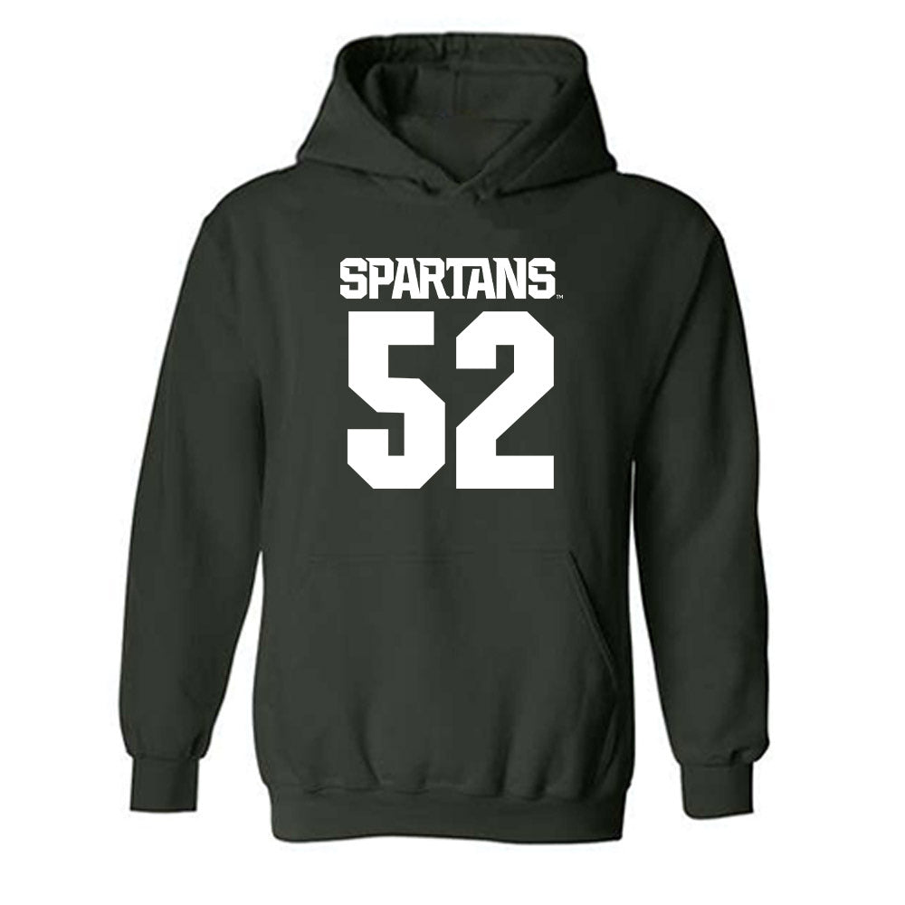 Michigan State - NCAA Football : Nickolus Sharpe - Generic Shersey Hooded Sweatshirt-0