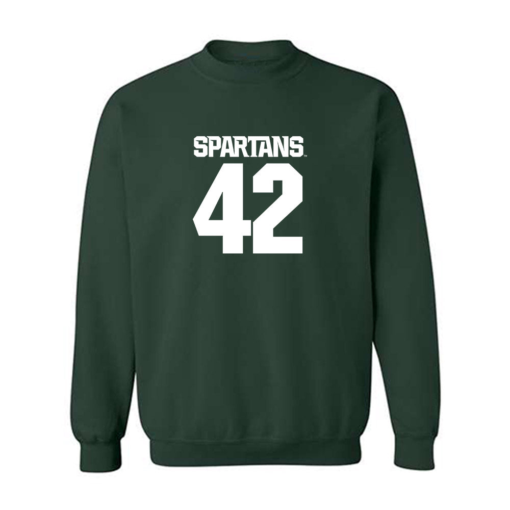 Michigan State - NCAA Baseball : Andrew Siler - Generic Shersey Crewneck Sweatshirt-0