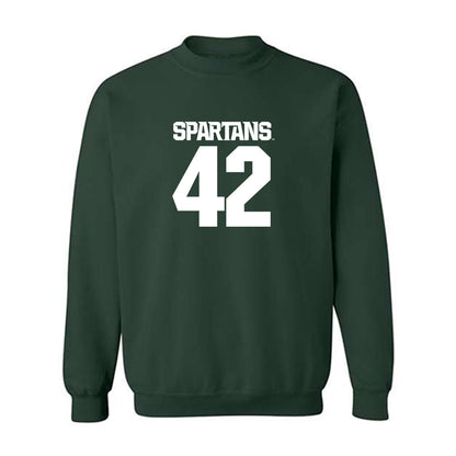 Michigan State - NCAA Baseball : Andrew Siler - Generic Shersey Crewneck Sweatshirt-0