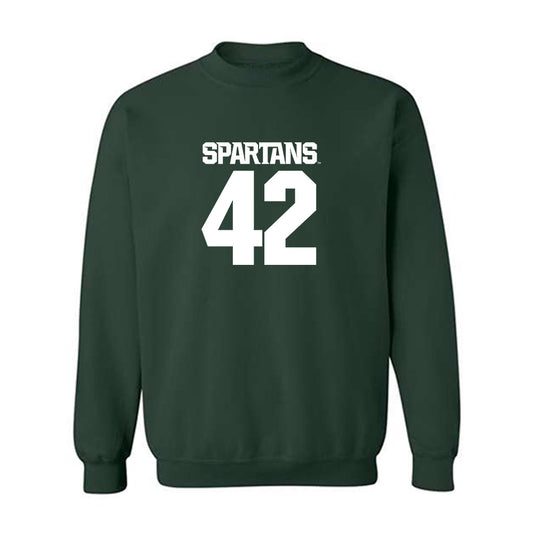Michigan State - NCAA Baseball : Andrew Siler - Generic Shersey Crewneck Sweatshirt-0
